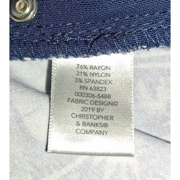 Christopher & Banks Women's Crop Signature Slimming Pants Palm Tree Size 14 - Picture 4 of 11